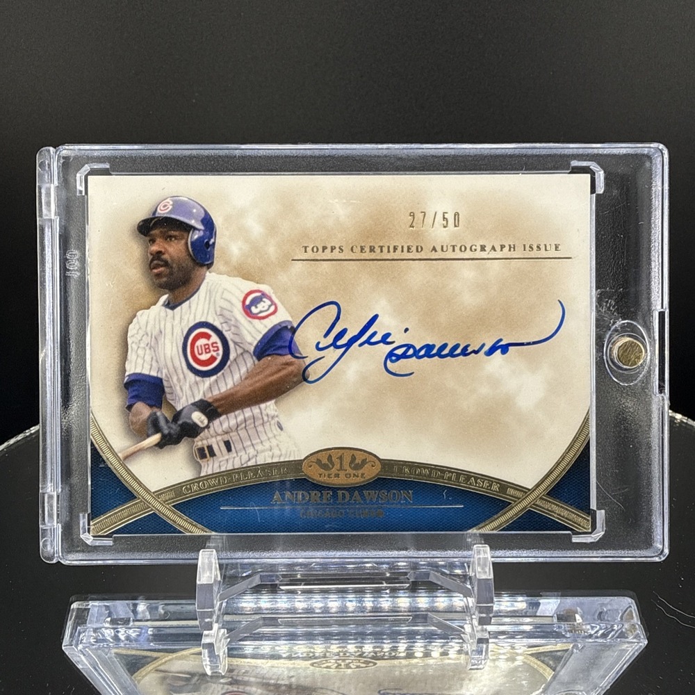2012 Topps Tier One Andre Dawson Crowd Pleaser Auto 27/50 Cubs HOF